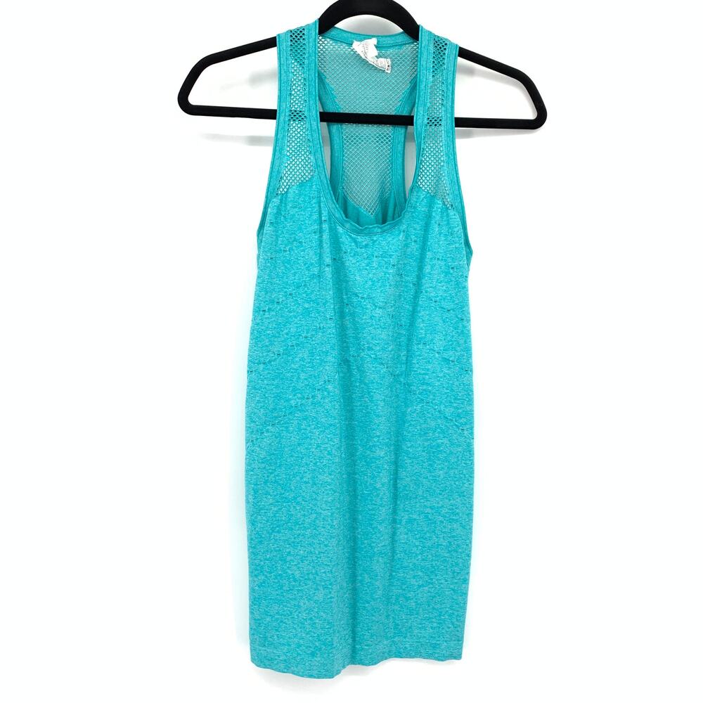 Saucony Racerback Tank Top Womens Size XL Heather Blue Scoop Neck